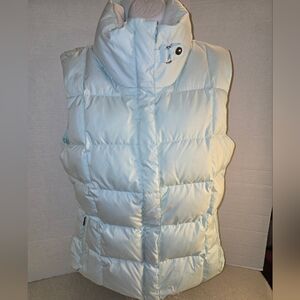 Eddie Bauer 700 Fill Goose Down Puffer Vest Light Blue Size XL